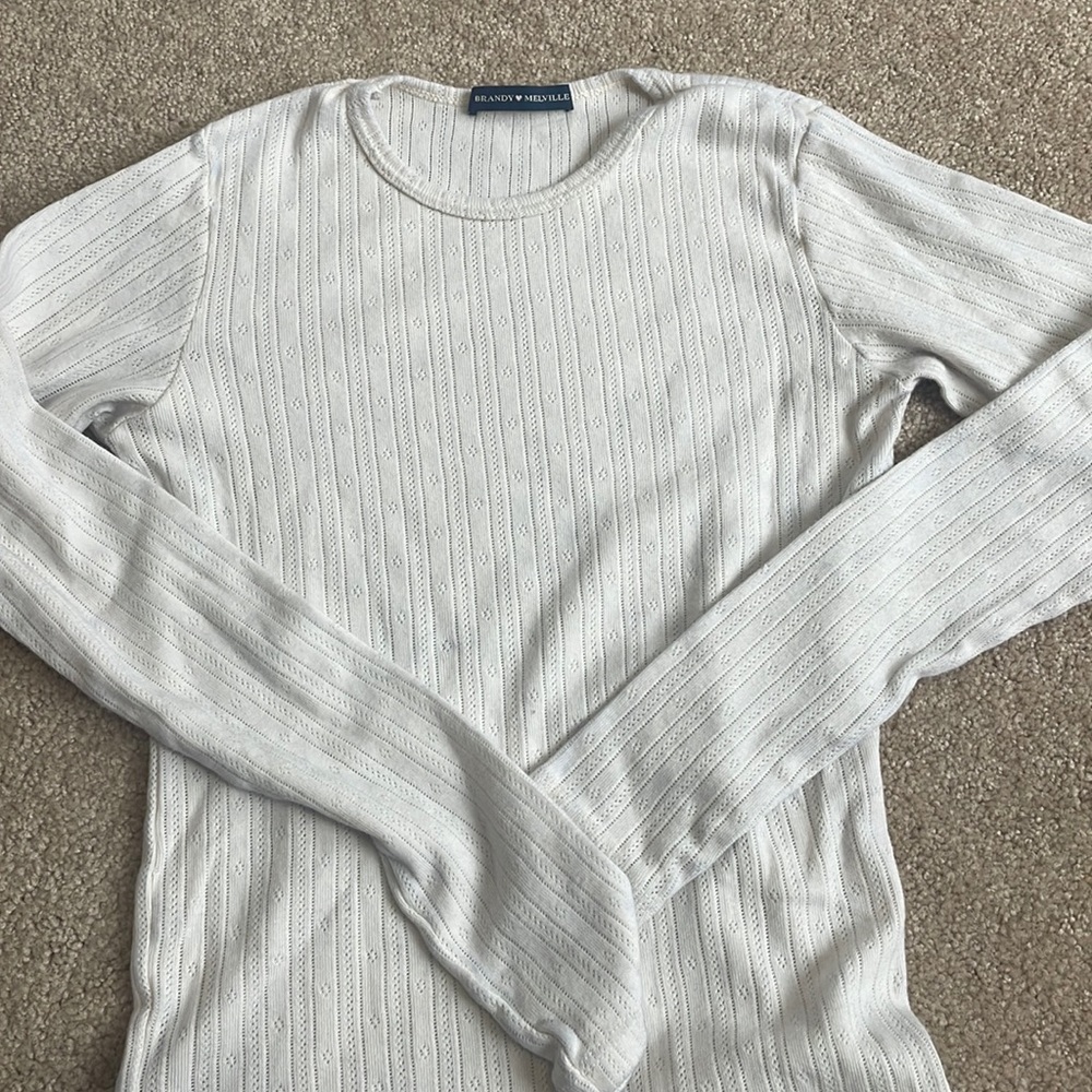 Brandy Melville ribbed long sleeve shirt